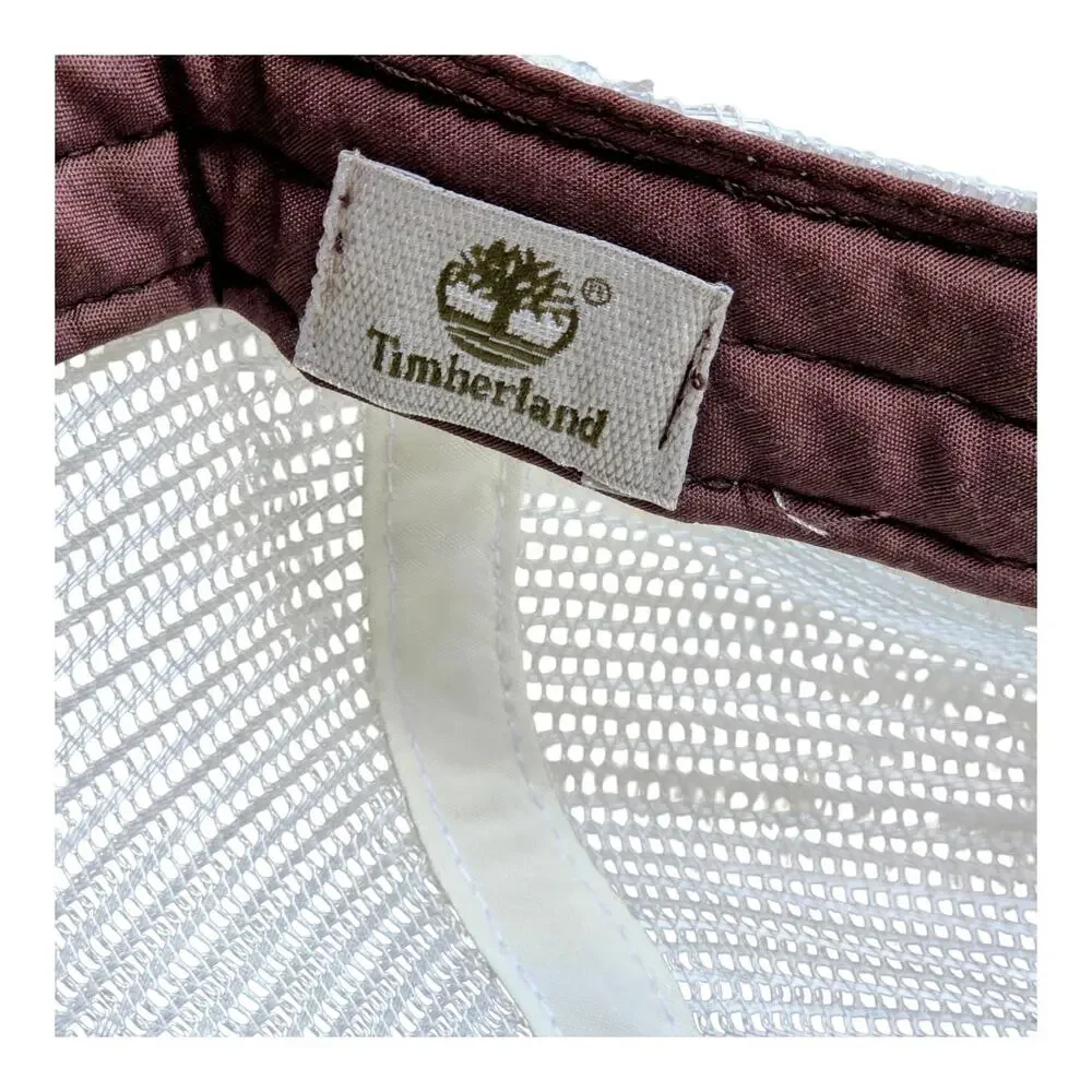 Timberland PRO Gritman Canvas Trucker Hat Mens Brown White Mesh Snapback Cap